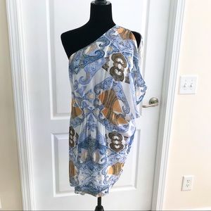 ✨Suboo Revolve One Shoulder Blue/White MiniDress, SzXS, NWT.